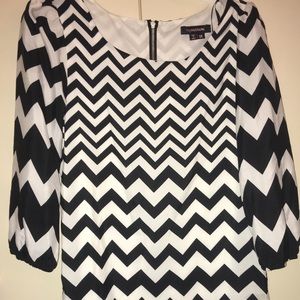 Girls 14. My Michelle Chevron, Long Sleeve Dress.